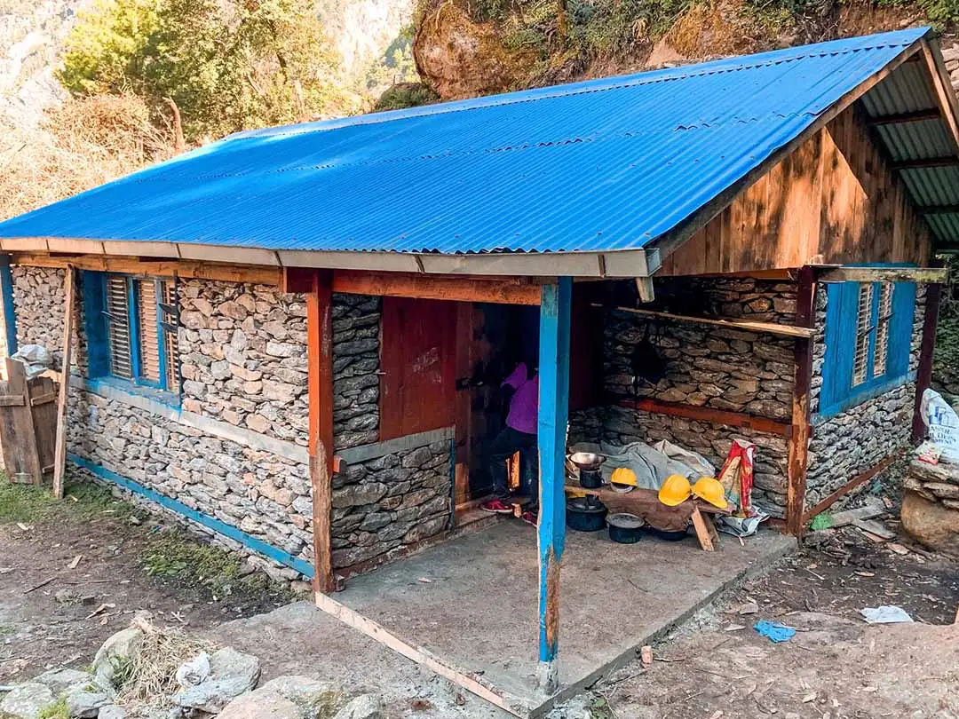 Small hut in Africa, where donations make an impact.