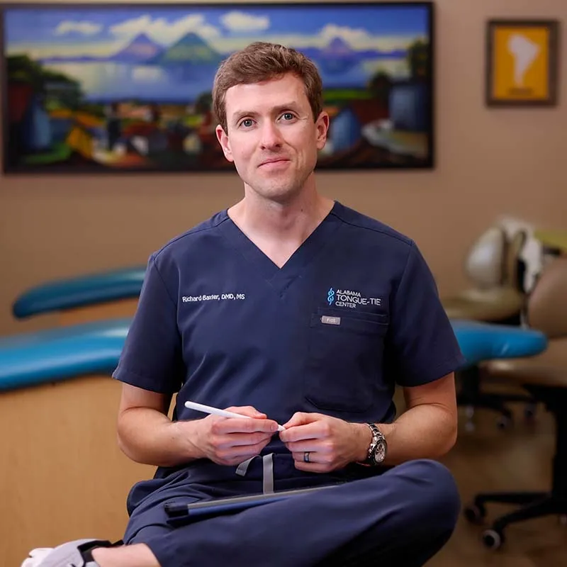 Close up shot of Dr. Baxter at his clinic